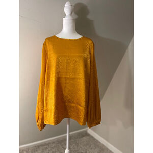 NWOT Jason Wu gold blouse Large